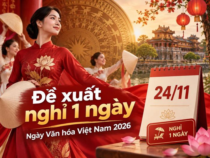 Bộ Nội vụ đề xuất cán bộ, công chức, viên chức nghỉ ngày 24/11 dịp Ngày Văn hóa Việt Nam. Ảnh minh họa được tạo với sự hỗ trợ của AI.