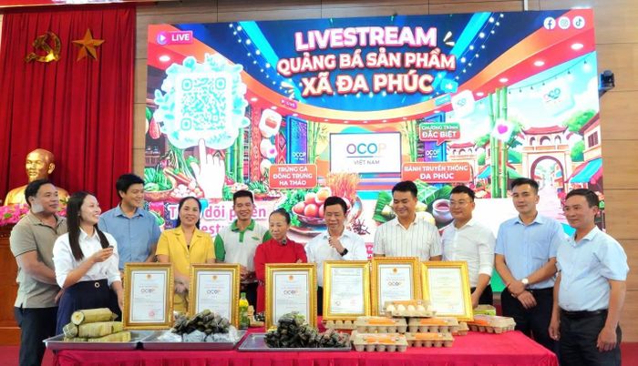 Livestream quảng bá sản phẩm xã Đa Phúc