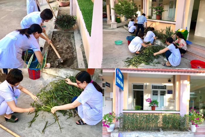 Xây dựng môi trường y tế Xanh - Sạch - Đẹp bền vững tại Bệnh viện Y học cổ truyền Nghệ An.  Ảnh-BVCC
