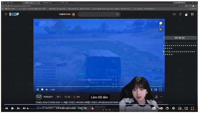 Một hình ảnh được cho là khoảnh khắc Soopi "đá stream" khi thi đấu.