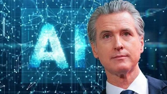 Thống đốc Gavin Newsom cho biết ông đã ký sắc lệnh hành pháp để tăng cường giám sát các công ty phát triển AI tại bang California. Ảnh: Getty Images