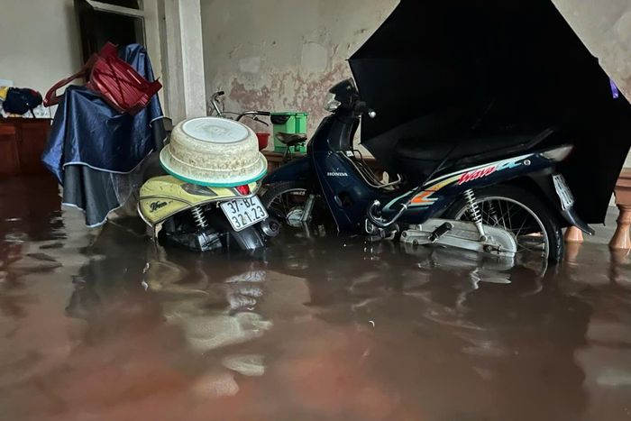 Khu vực nhà anh Hoàng cũng bị ngập nặng sau trận mưa ngày 20/9.