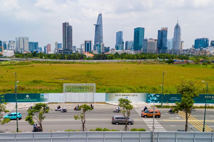 Dự án Lotte Eco Smart City Thu Thiem được triển khai trên khu đất khoảng 7,54 ha tại lõi trung tâm Khu đô thị mới Thủ Thiêm, TP.HCM. Ảnh: Quỳnh Danh.