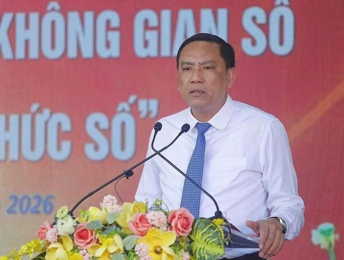 Chủ tịch HĐND tỉnh Lào Cai Hoàng Giang phát biểu tại buổi lễ