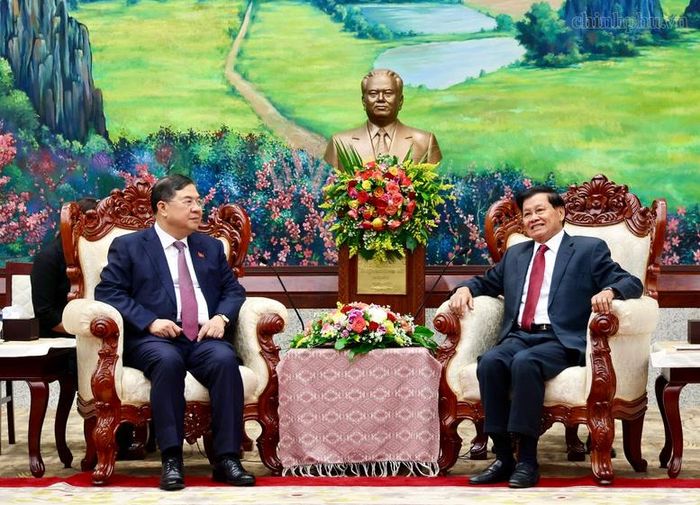 Phó Thủ tướng Thường trực Phạm Gia Túc cảm ơn sự đón tiếp trọng thị, thắm tình đồng chí, anh em của lãnh đạo và nhân dân Lào - Ảnh: chinhphu.vn/Phương Nguyên