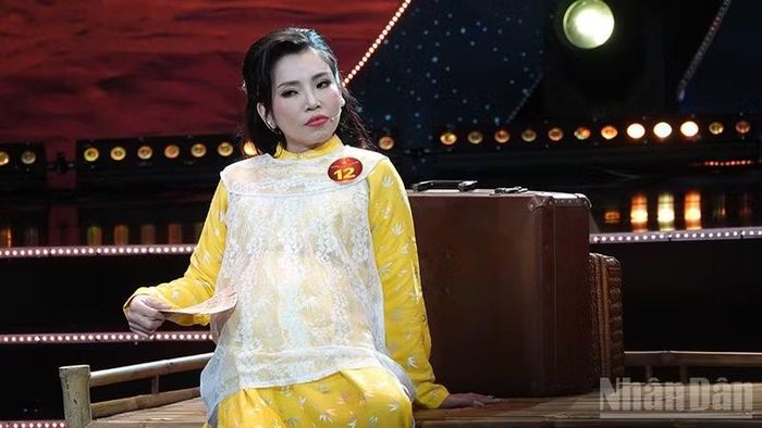 Thí sinh Huỳnh Kim Tho có số điểm cao nhất trong đêm Chung kết 3. (Ảnh: LINH BẢO)