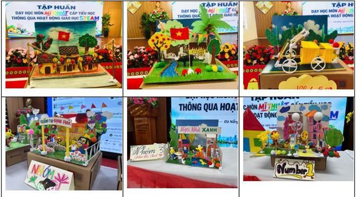 Sản phẩm mỹ thuật minh họa cho bài học có tích hợp các thành tố STEAM.