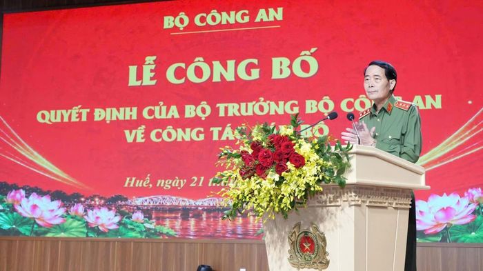Thượng tướng Lê Quốc Hùng phát biểu tại buổi lễ.