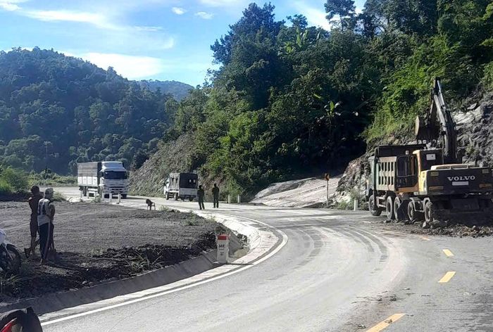 Giao thông qua đèo Đại Ninh (quốc lộ 28B, tỉnh Lâm Đồng) đã trở lại bình thường