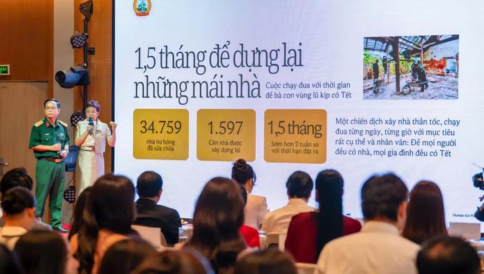  Các đại biểu chia sẻ về mô hình hợp lực được phát triển từ thực tiễn Dự án Một vòng tay ấm. ﻿Ảnh: THỦY NGUYÊN 