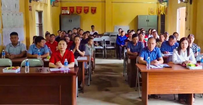 Lớp học nghề ở thôn Lân Luông xã Thiện Hoà, tỉnh Lạng Sơn.