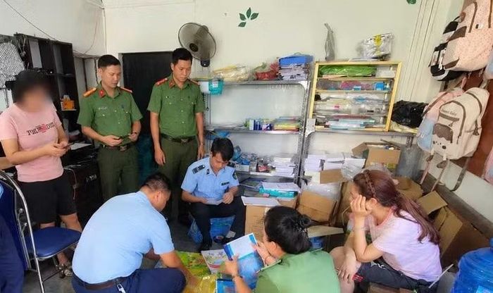 Lực lượng chức năng kiểm tra, phát hiện vụ việc tại xã Gia Viễn, tỉnh Ninh Bình. Ảnh: Công an Ninh Bình.