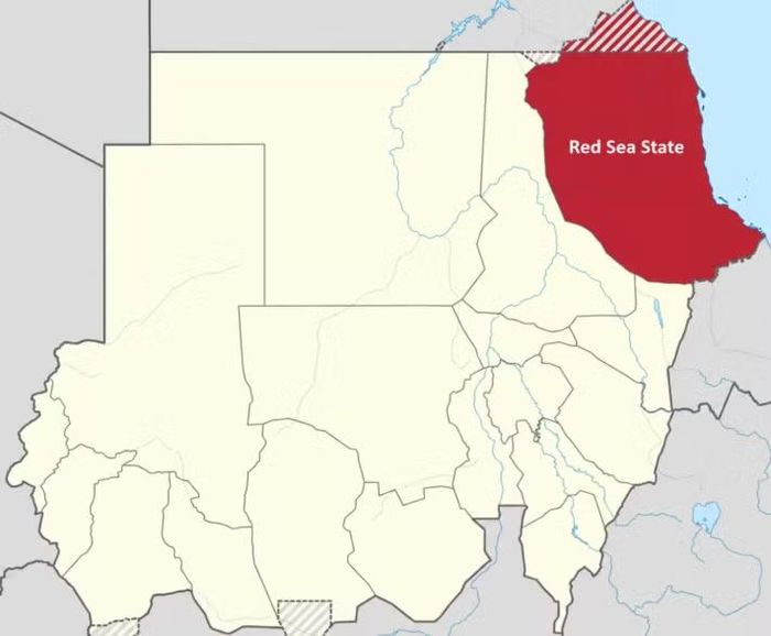 Bản đồ vị trí bang Biển Đỏ (Red Sea State) ở đông bắc Sudan. Ảnh: CC BY-SA 3.0