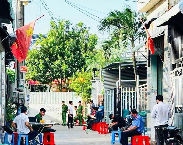 Hiện trường xảy ra vụ án. Ảnh: Tiến Dũng.