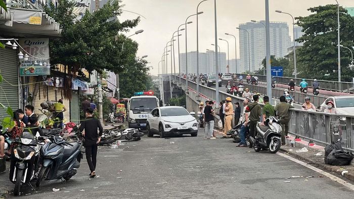 Công an điều tra sau khi vụ việc xảy ra.