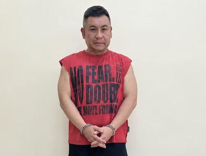 Dương Minh Tuấn (43 tuổi, tức “Hoàng Nato”, ngụ phường Gia Định) tại cơ quan công an.