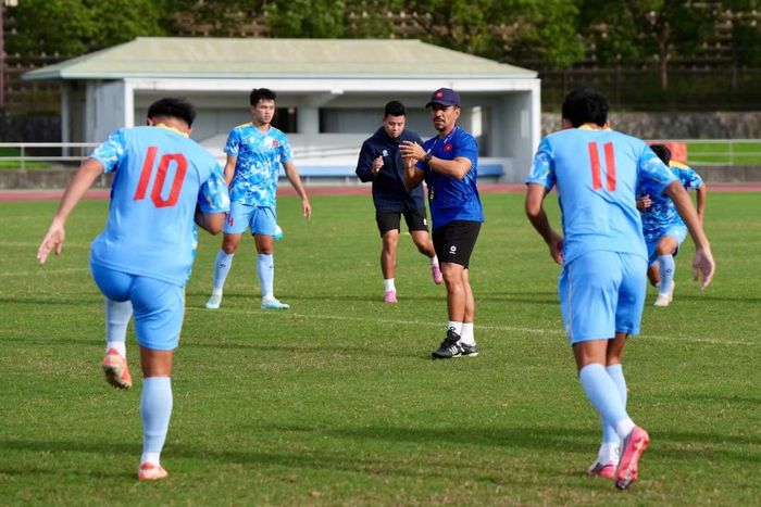 U23 Việt Nam rèn quân cho trận đấu với U23 Uzbekistan (ảnh Vĩnh Xuân)