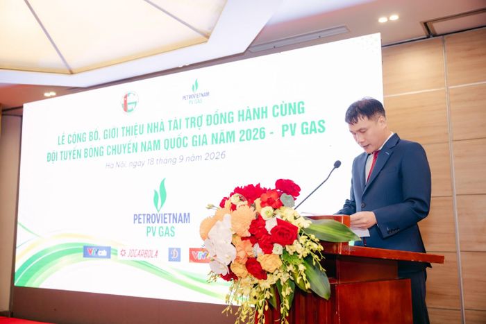 Tổng Thư ký Liên đoàn Bóng chuyền Việt Nam, ông Lê Trí Trường, phát biểu chào mừng.