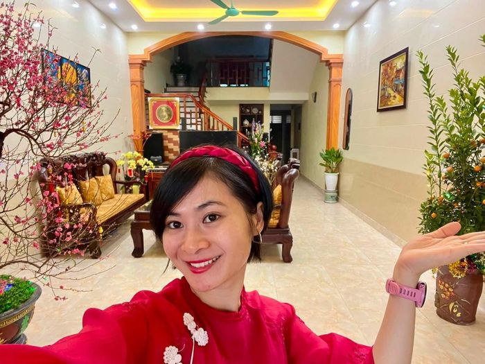 Chị Hải Anh về đón Tết 2025 trong căn nhà được xây mới của gia đình