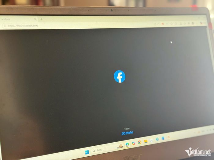 Facebook bản web gặp lỗi truy cập, sáng 21/9. Ảnh: Du Lam