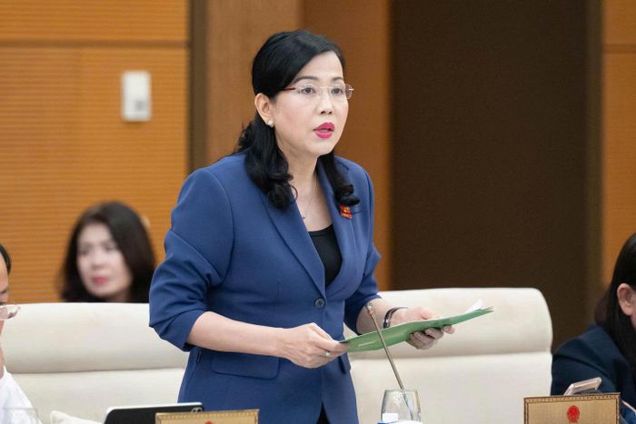 Chủ nhiệm Ủy ban Khoa học, Công nghệ và Môi trường Nguyễn Thanh Hải trình bày thẩm tra. Ảnh: Media QH