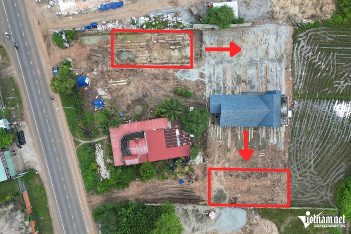 Vị trí dịch chuyển căn nhà rộng khoảng 180m2.