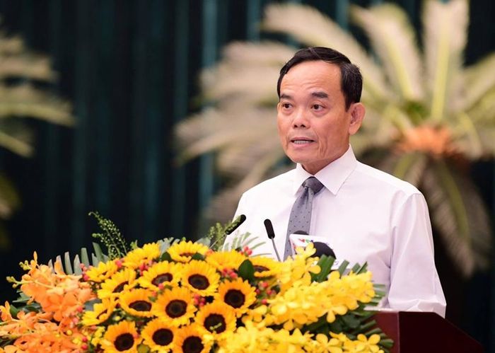 Ủy viên Bộ Chính trị, Bí thư Thành ủy TP Hồ Chí Minh Trần Lưu Quang phát biểu tại kỳ họp HĐND TP Hồ Chí Minh sáng 21/9. (Ảnh: Quang Định)