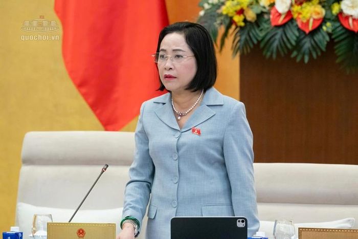  Phó Chủ tịch Quốc hội Nguyễn Thị Thanh phát biểu kết luận nội dung làm việc.