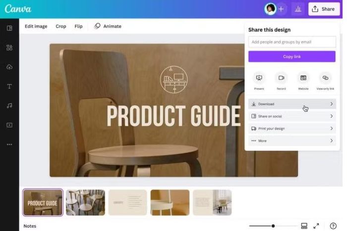  Sắp xếp thứ tự trang trước khi xuất file hồ sơ hoàn chỉnh. (Nguồn: Canva) 