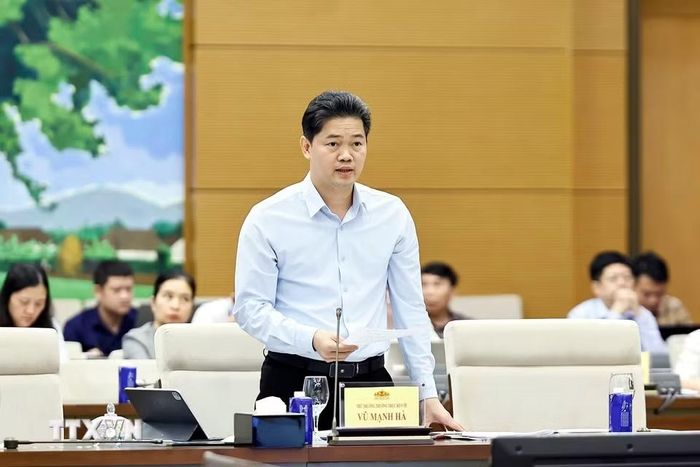 Thứ trưởng Thường trực Bộ Y tế Vũ Mạnh Hà phát biểu. (Ảnh: Doãn Tấn/TTXVN)