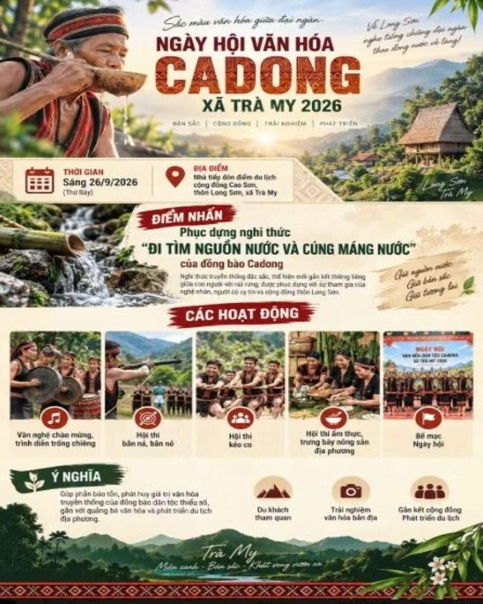 Ngày hội văn hóa dân tộc Cadong năm 2026 với nhiều hoạt động đặc sắc. (Ảnh: Báo Đà Nẵng)