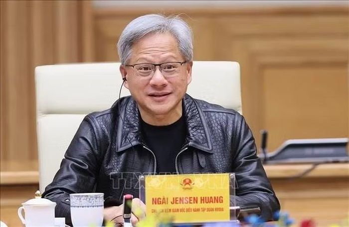 Ông Jensen Huang, Chủ tịch kiêm Giám đốc điều hành Tập đoàn NVIDIA. Ảnh: Dương Giang/TTXVN