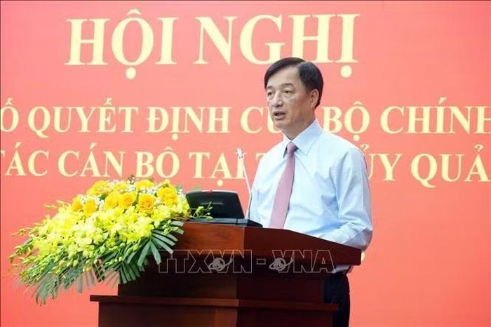 Trưởng Ban Tổ chức Trung ương Nguyễn Duy Ngọc phát biểu tại Hội nghị.