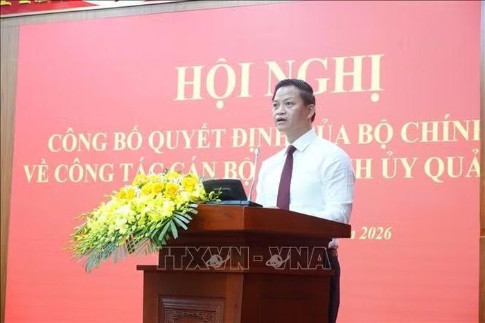 Bí thư Tỉnh ủy Quảng Trị Vương Quốc Tuấn phát biểu nhận nhiệm vụ.