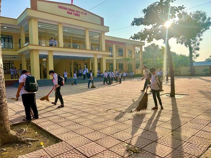 Tại xã Nông Cống, học sinh đã đi học trở lại. (Ảnh: CTV)