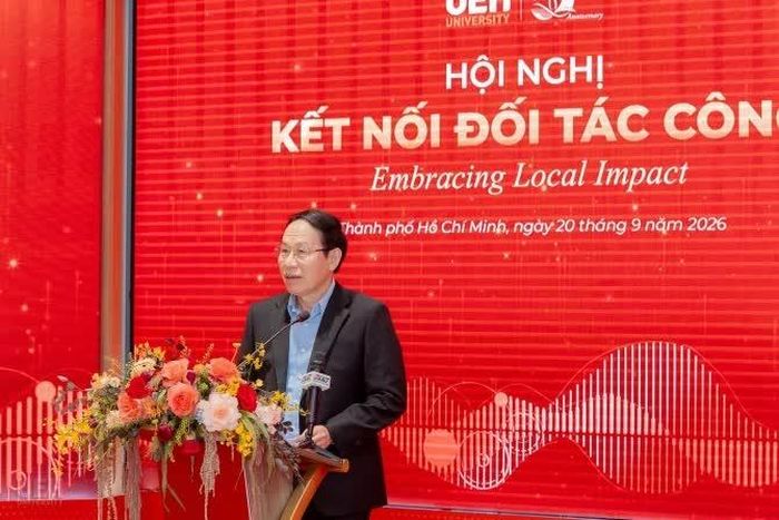 Phó Thủ tướng Lê Tiến Châu phát biểu tại sự kiện. Ảnh: UEH.