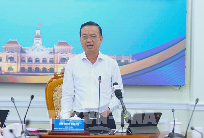 Ông Bùi Minh Thạnh, Phó Chủ tịch UBND TP. Hồ Chí Minh, phát biểu tại Hội nghị giao ban của Ban chỉ đạo về IUU TP. Hồ Chí Minh ngày 21/9/2026. . Ảnh: Hương Giang - TTXVN