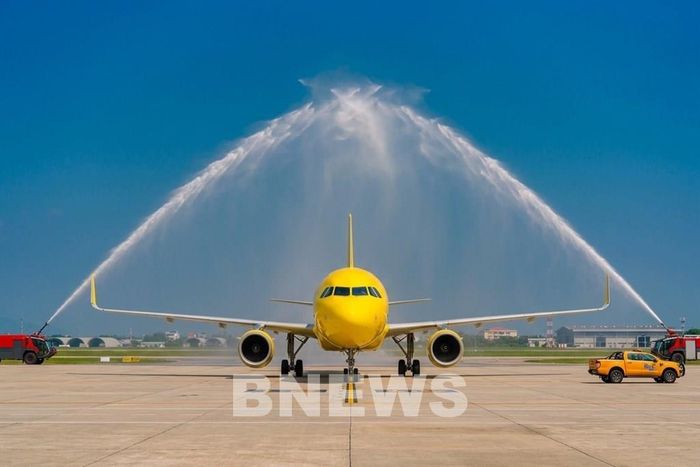 Vietravel Airlines tiếp nhận thêm tàu bay Airbus A321. Ảnh: Bnews/vnanet.vn