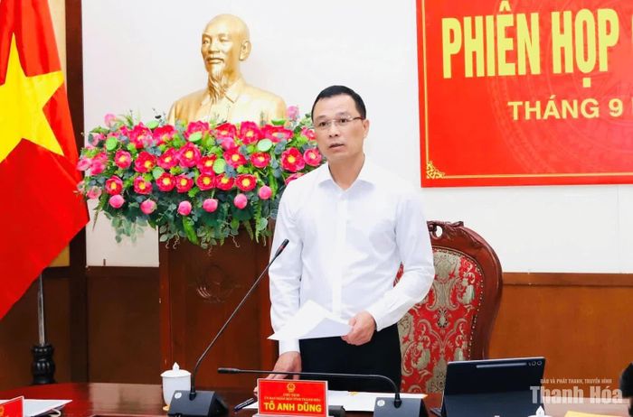 Chủ tịch UBND tỉnh Tô Anh Dũng kết luận phiên họp.