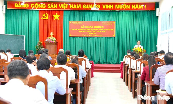 Quang cảnh Lễ khai giảng.