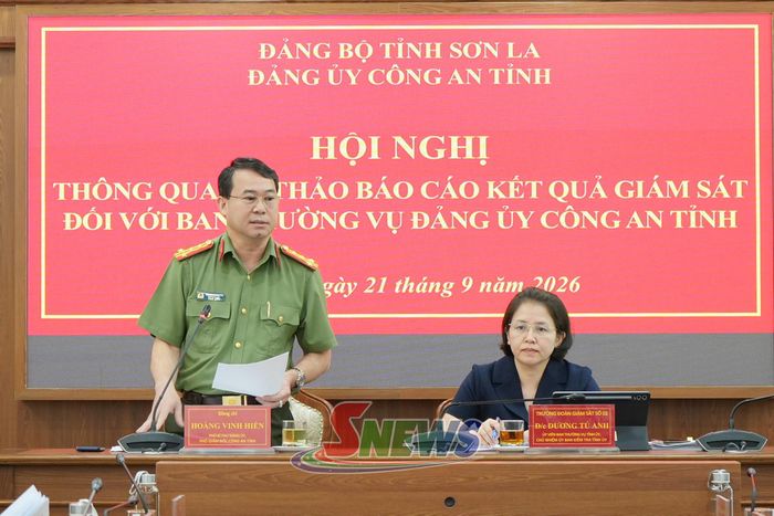 Đoàn Giám sát số 02 của Ban Thường vụ Tỉnh ủy thông qua dự thảo báo cáo giám sát với Đảng ủy Công an tỉnh.