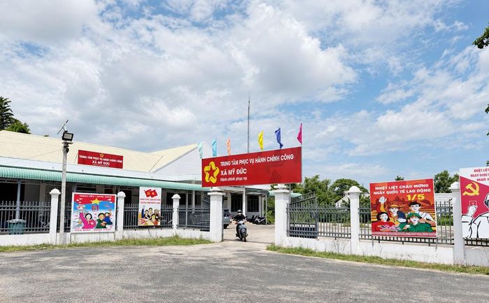 Trung tâm dịch vụ hành chính công xã Mỹ Đức (Ảnh: Chung Thắng)