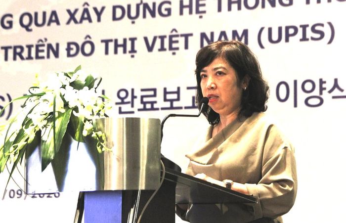 Bà Trần Thu Hằng, Vụ trưởng Vụ Quy hoạch - Kiến trúc đánh giá, kết quả của dự án UPIS sẽ là công cụ và cơ sở chuyên môn để các địa phương khai thác.