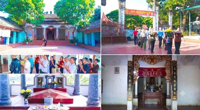 Không gian thờ tự và hoạt động tưởng niệm tại thôn Trung Hoàng, nơi công đức tiền nhân được người dân thành kính tưởng nhớ và trao truyền qua các thế hệ.