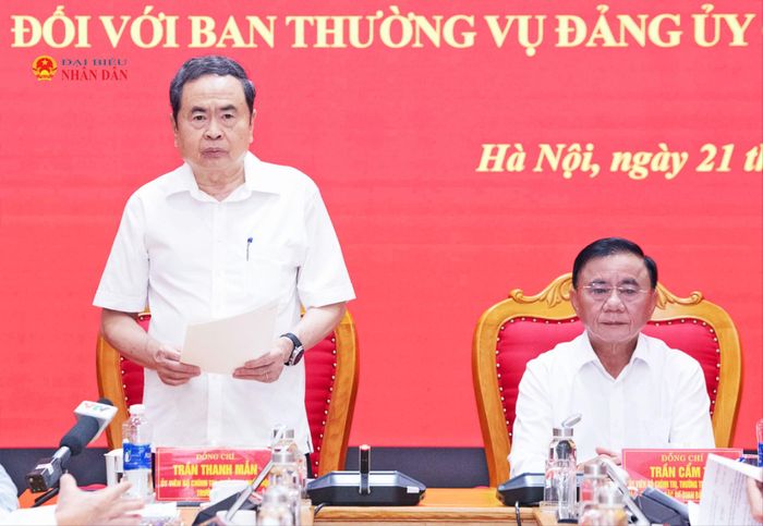 Chủ tịch Quốc hội Trần Thanh Mẫn phát biểu tại hội nghị