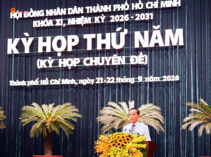 Bí thư Thành ủy Trần Lưu Quang phát biểu chỉ đạo tại Kỳ họp. Ảnh: Hoa Lê
