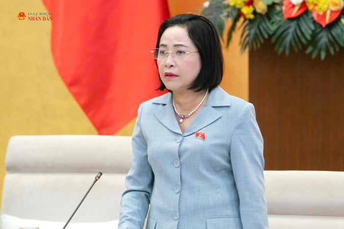 Phó Chủ tịch Quốc hội Nguyễn Thị Thanh điều hành phiên họp