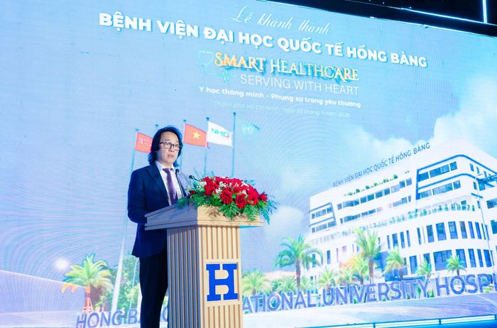 Ông Hoàng Quốc Việt - Chủ tịch, kiêm Tổng giám đốc Tập đoàn Nguyễn Hoàng (NHG) phát biểu
