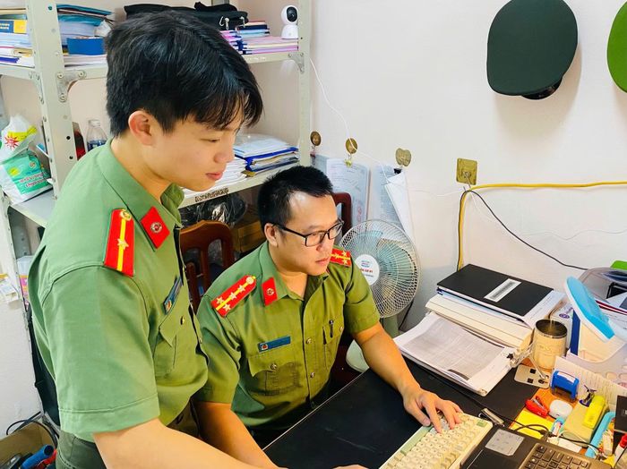 Cán bộ, chiến sỹ Công an xã Nam Thụy Anh, tỉnh Hưng Yên tích cực hưởng ứng tham gia cuộc thi.