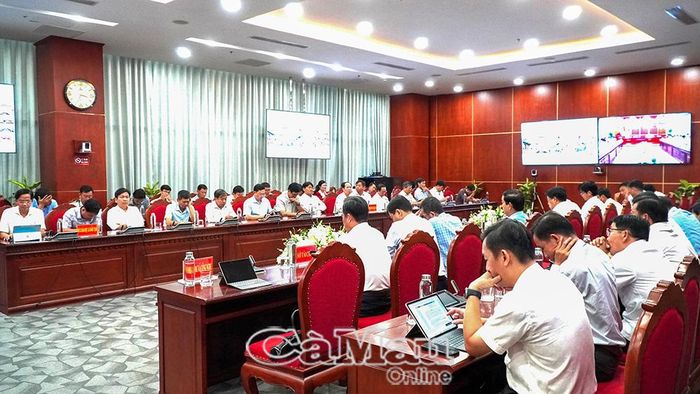  Đại diện lãnh đạo các sở, ngành và một số cơ sở giáo dục trong tỉnh tham dự cuộc họp về hoàn thiện cơ sở dữ liệu ngành.